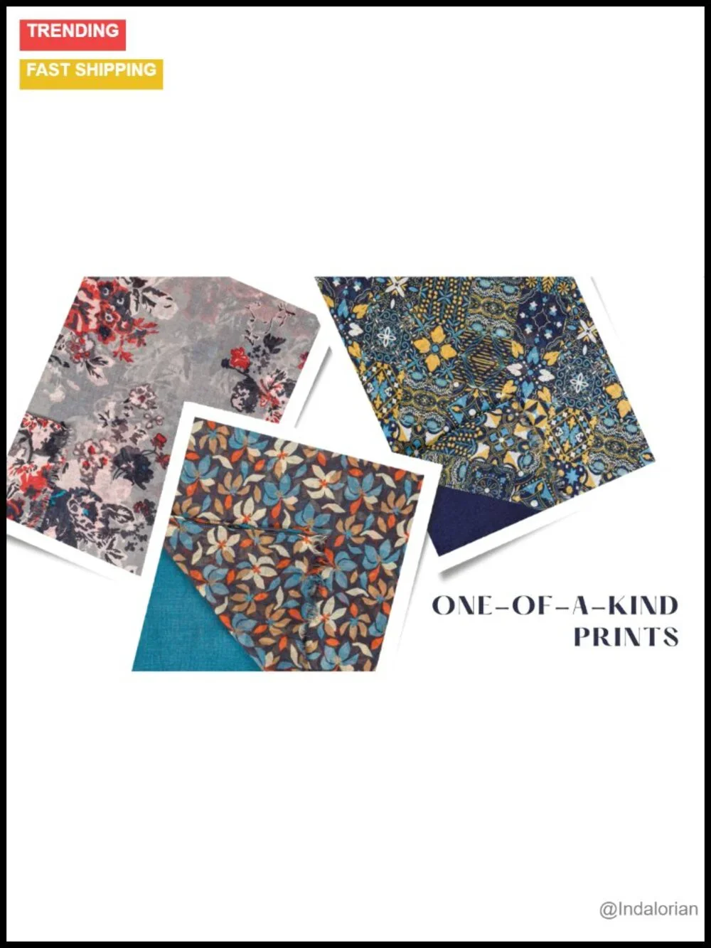 Lightweight Floral Scarf Shawl Wrap - 100% Viscose from Bamboo - Versatile